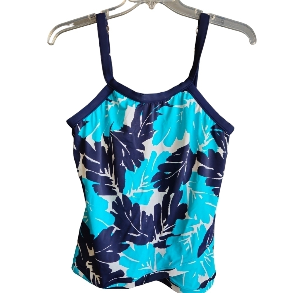 Croft & Barrow Womens Tropical Print Tankini Sz Large